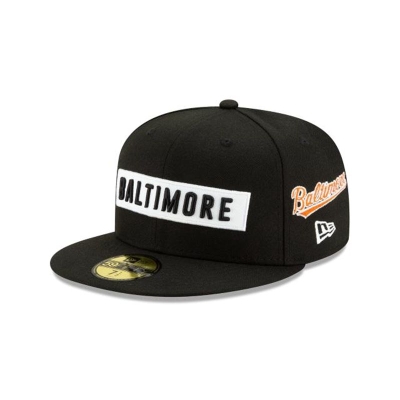 Baltimore Orioles Gorra | New Era MLB Boxed Wordmark 59fifty Fitted Cap Mexico - Negros
